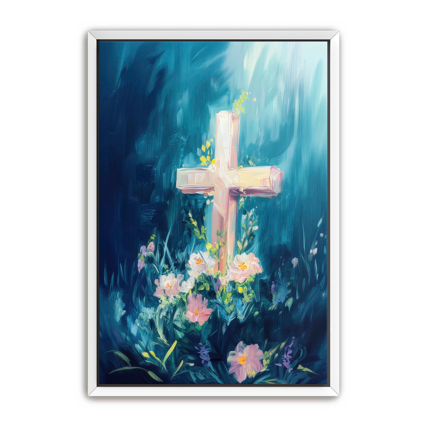 Cross Abstract Flowers