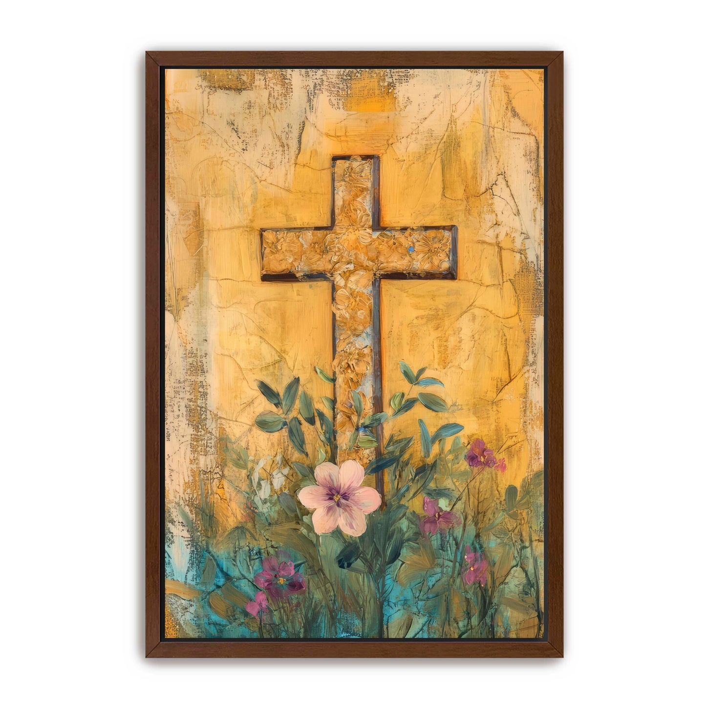 Cross Print on Yellow