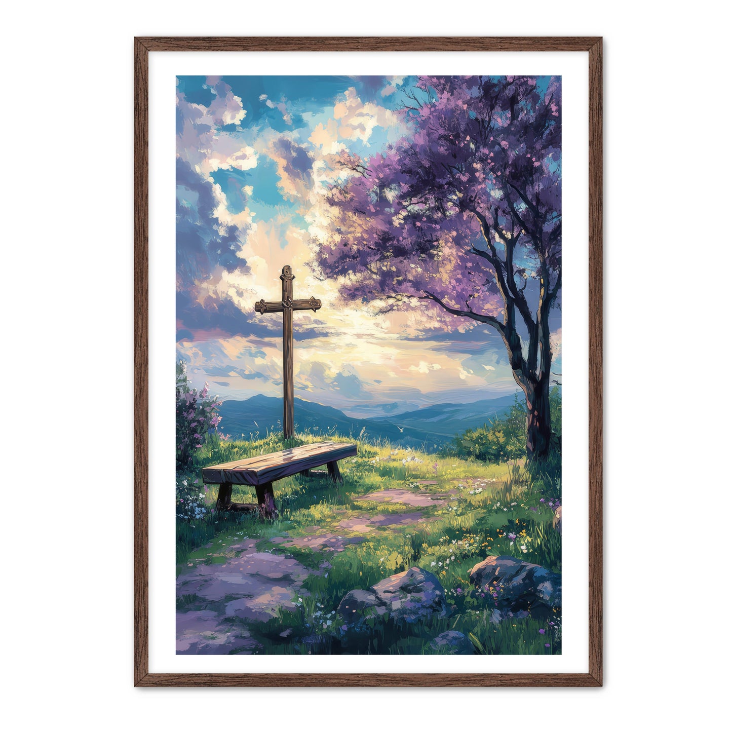 Cross by the Bench