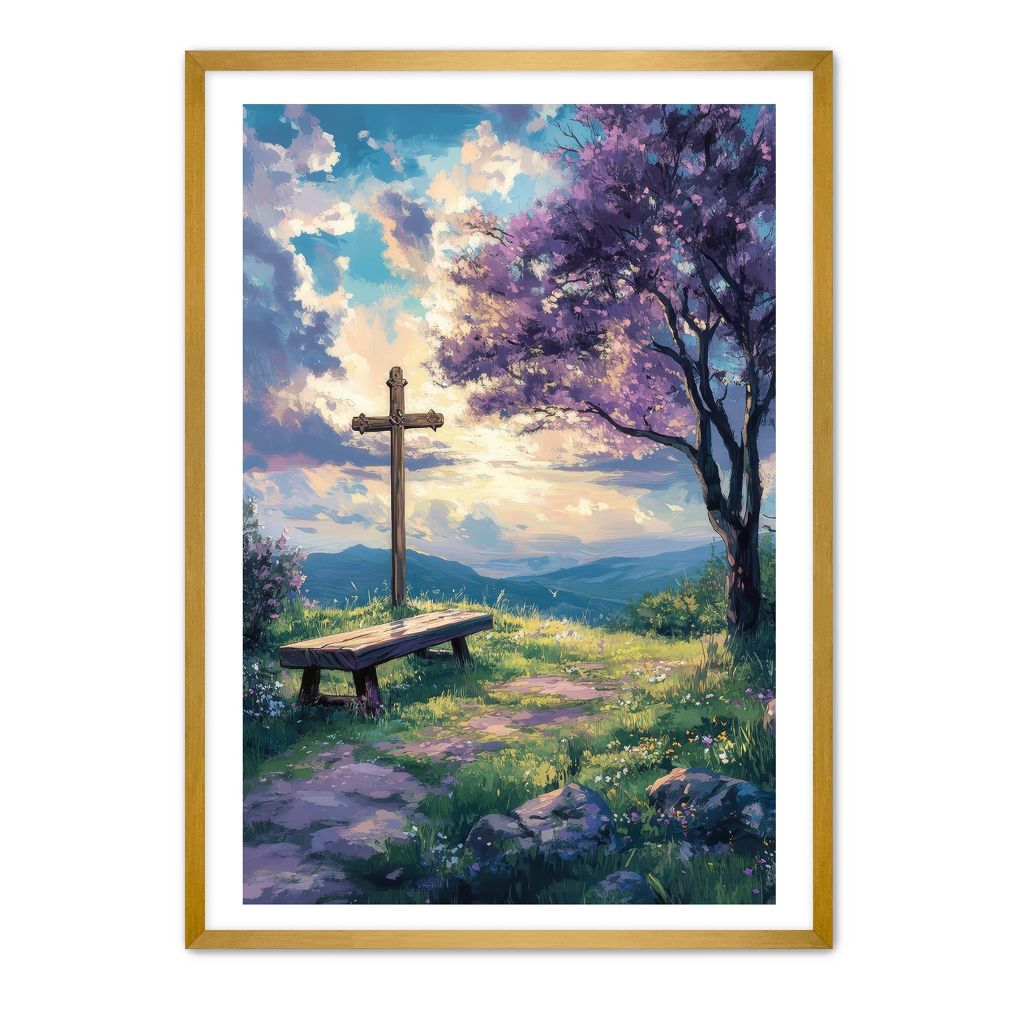 Cross by the Bench