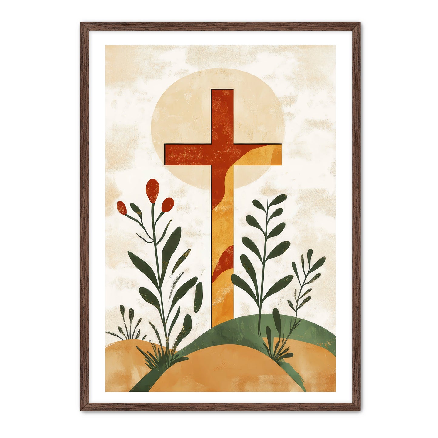 Cross on Hill Print