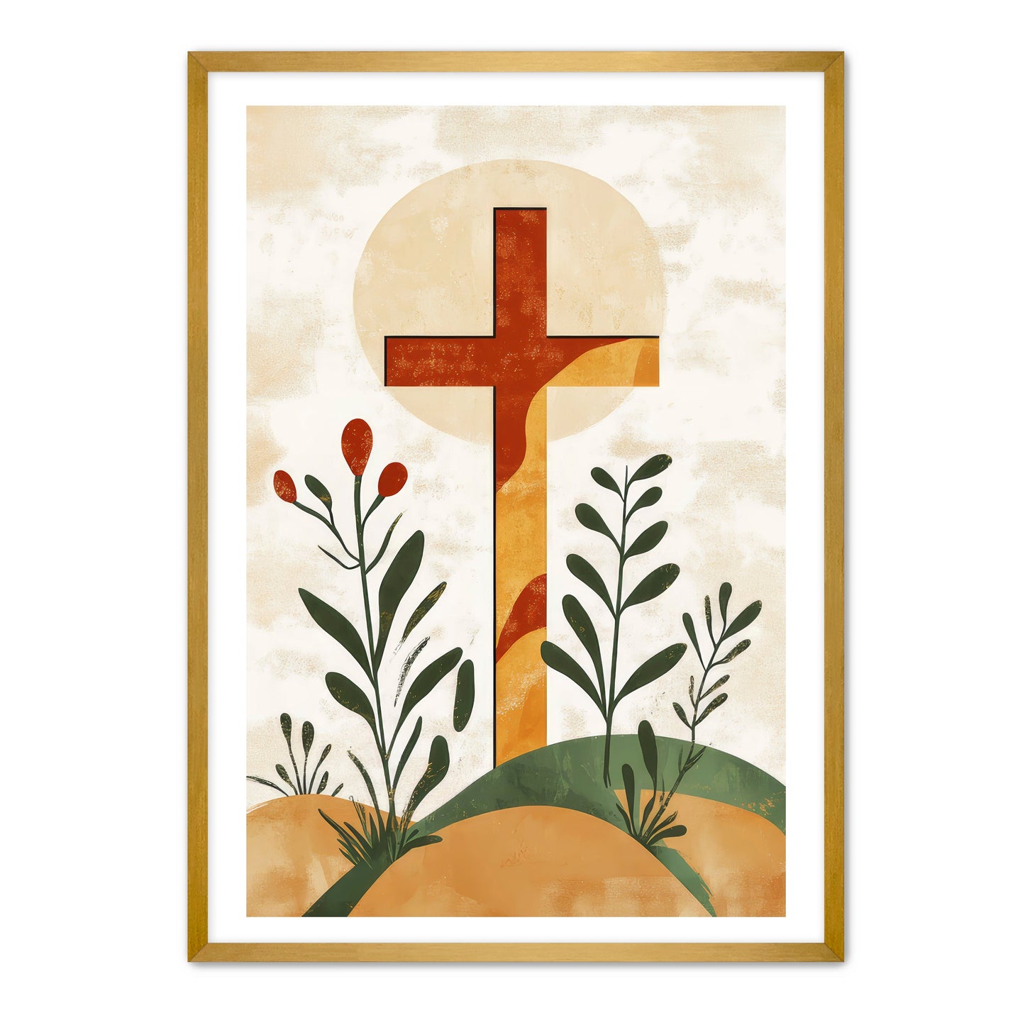 Cross on Hill Print