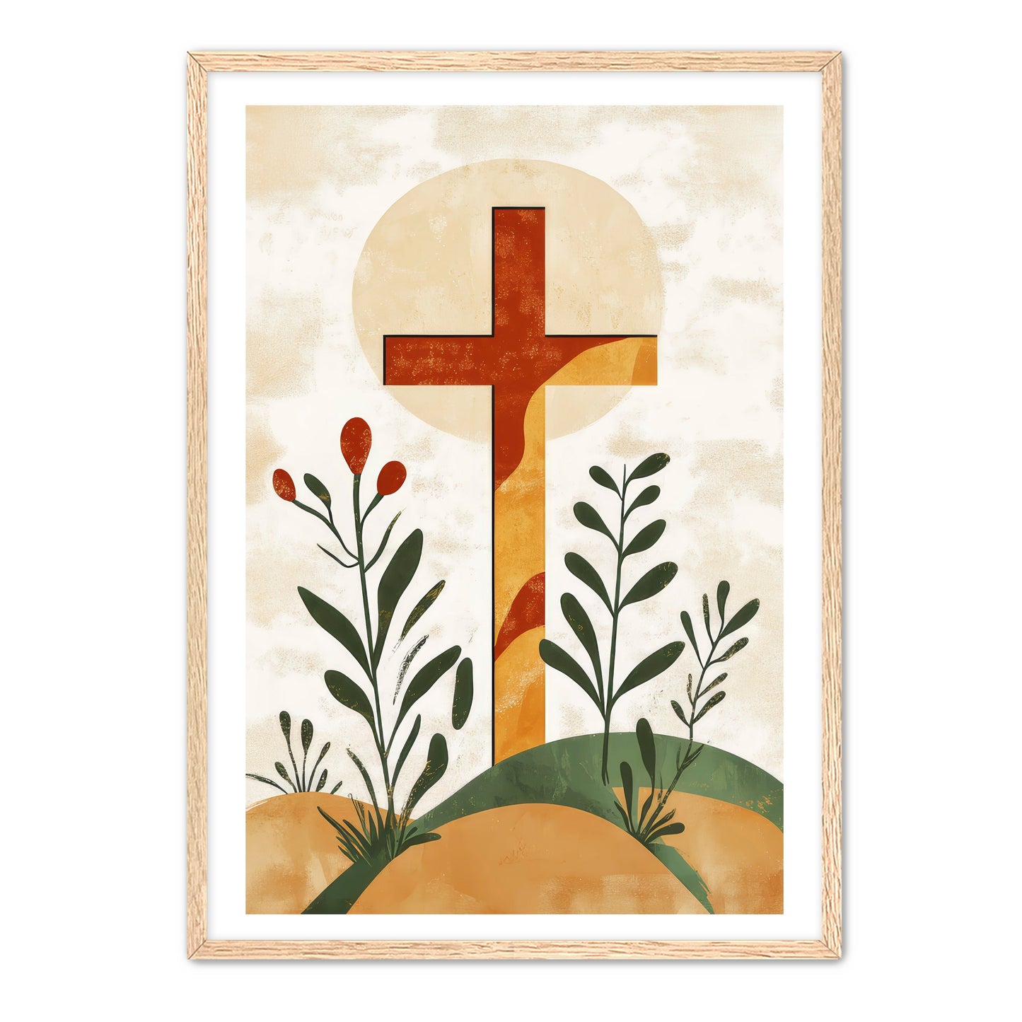 Cross on Hill Print