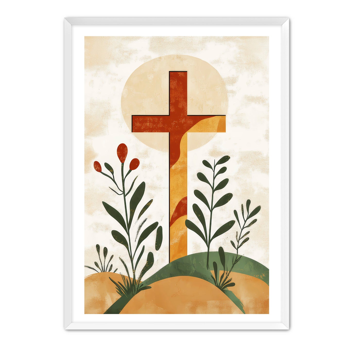 Cross on Hill Print