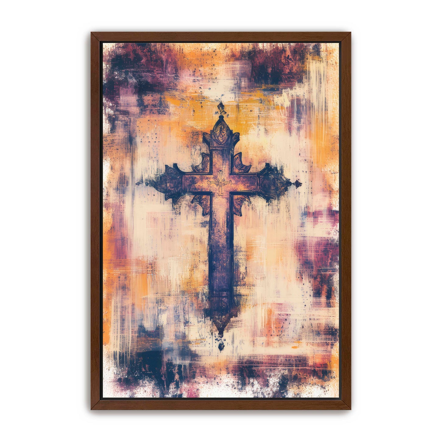 Cross with Dark Ink and Colors