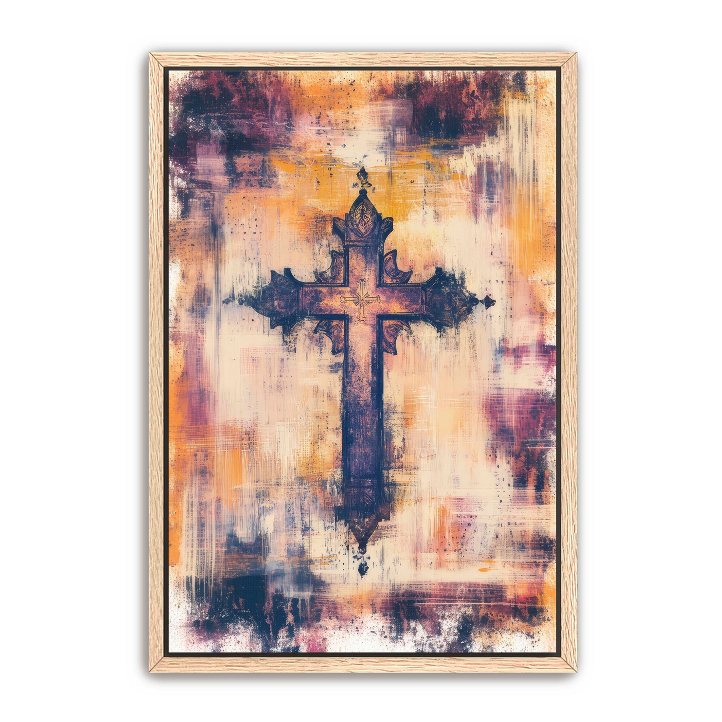 Cross with Dark Ink and Colors