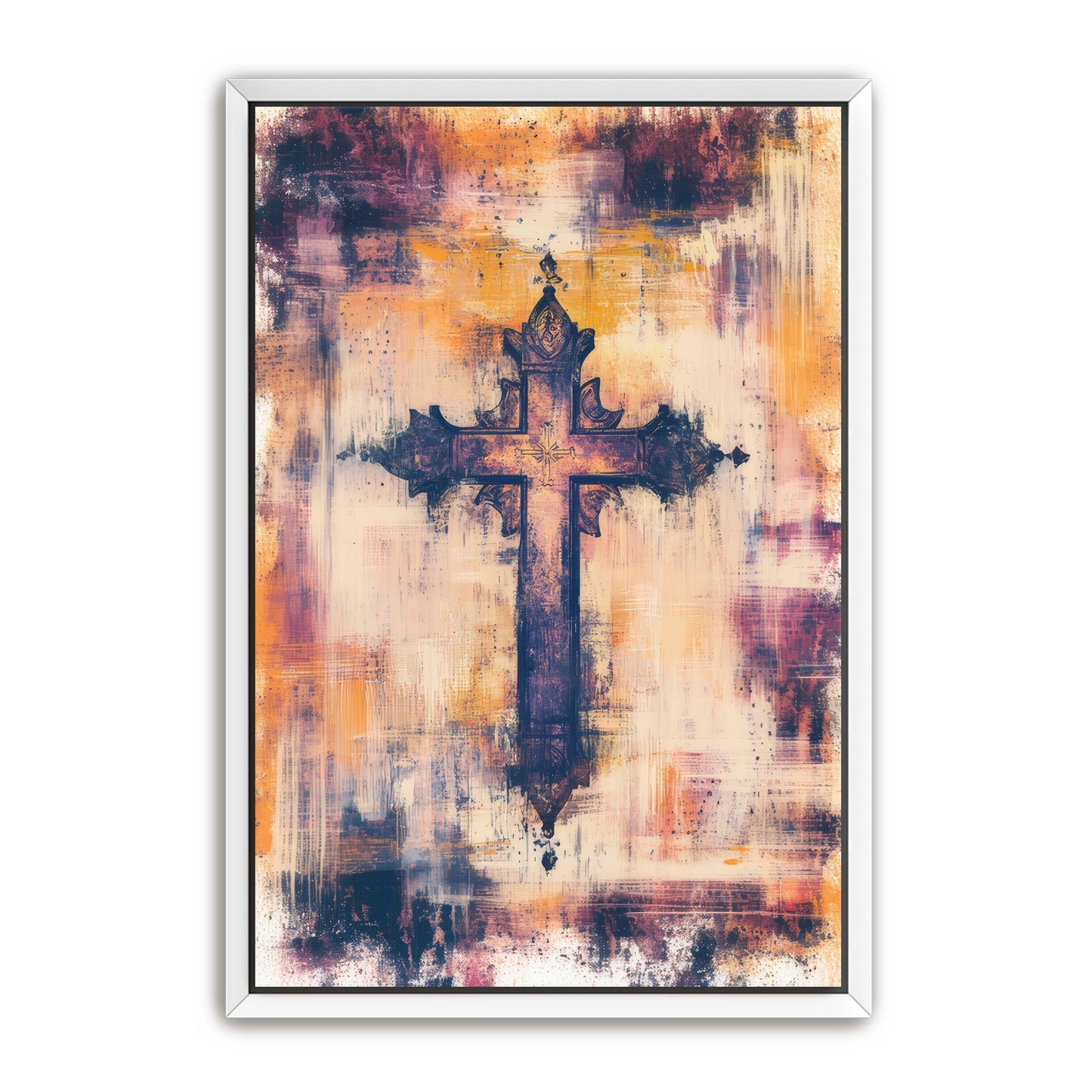Cross with Dark Ink and Colors