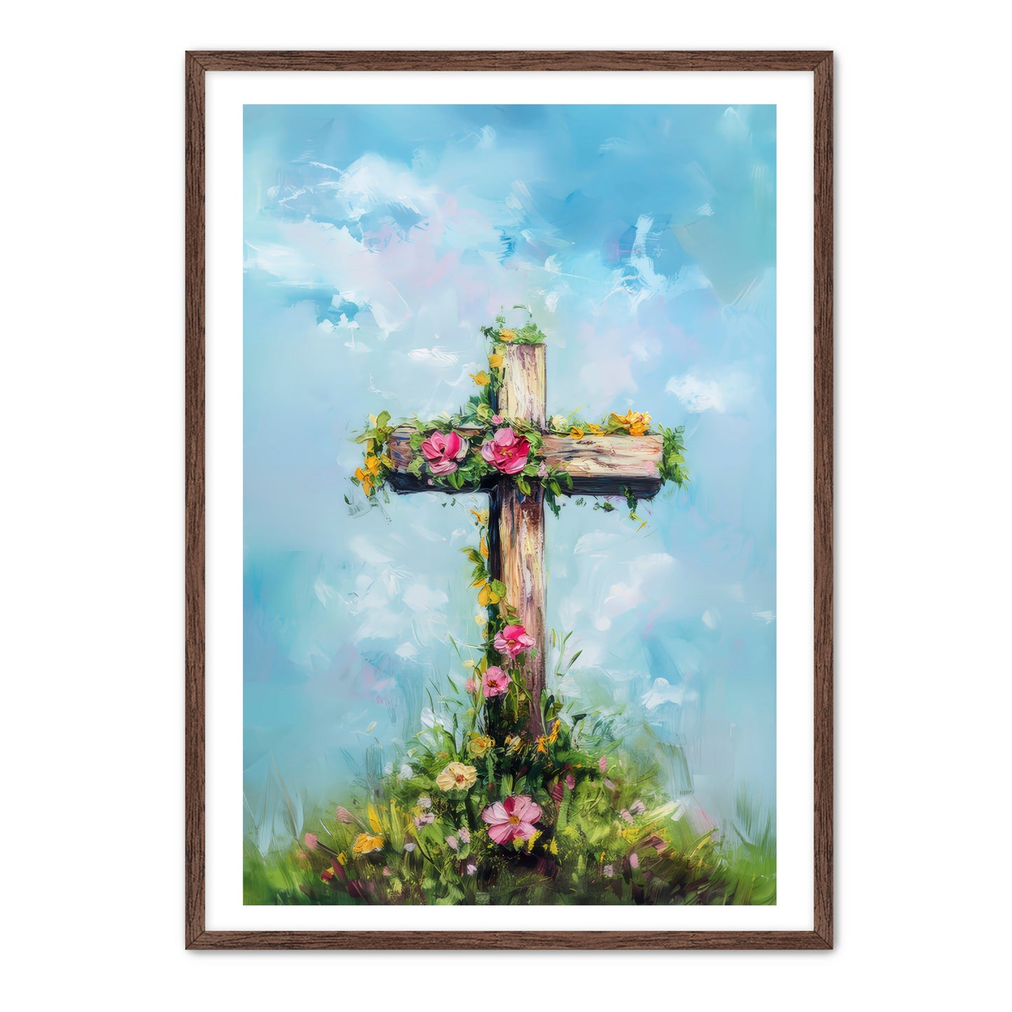 Cross with Flowers