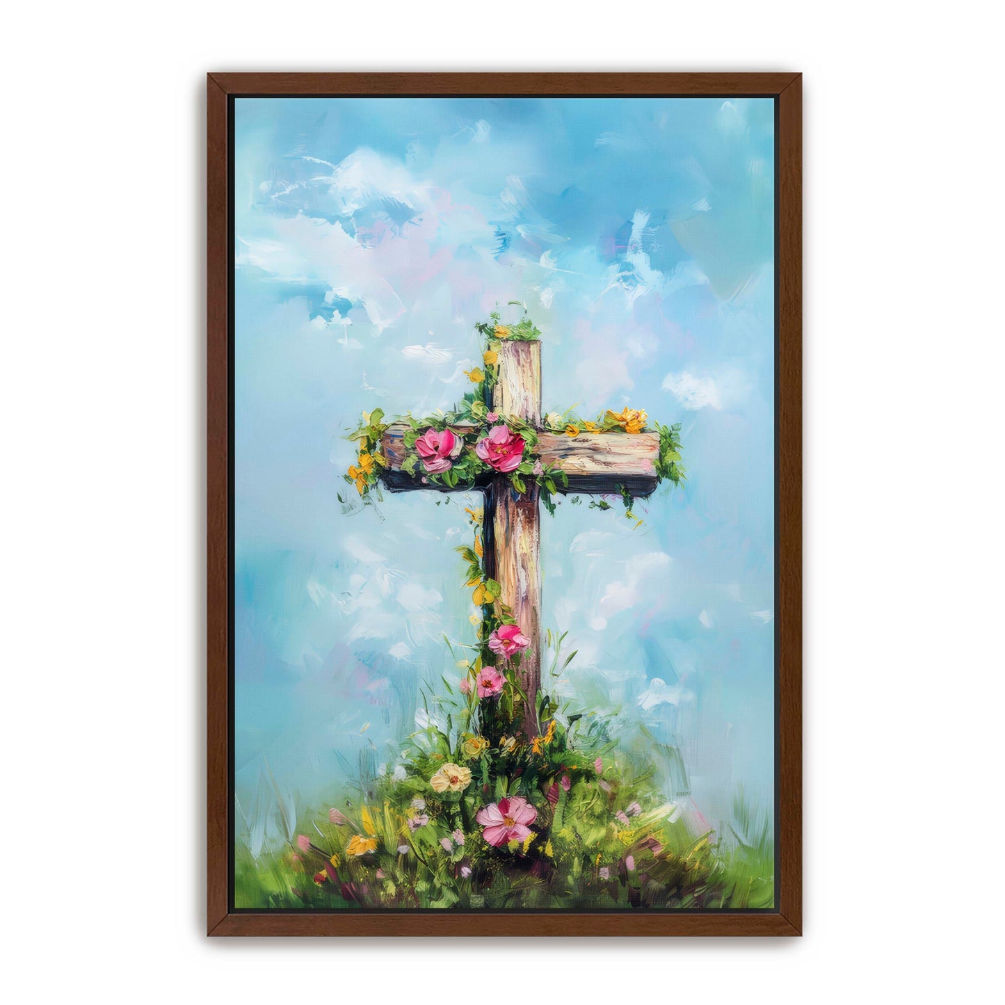 Cross with Flowers