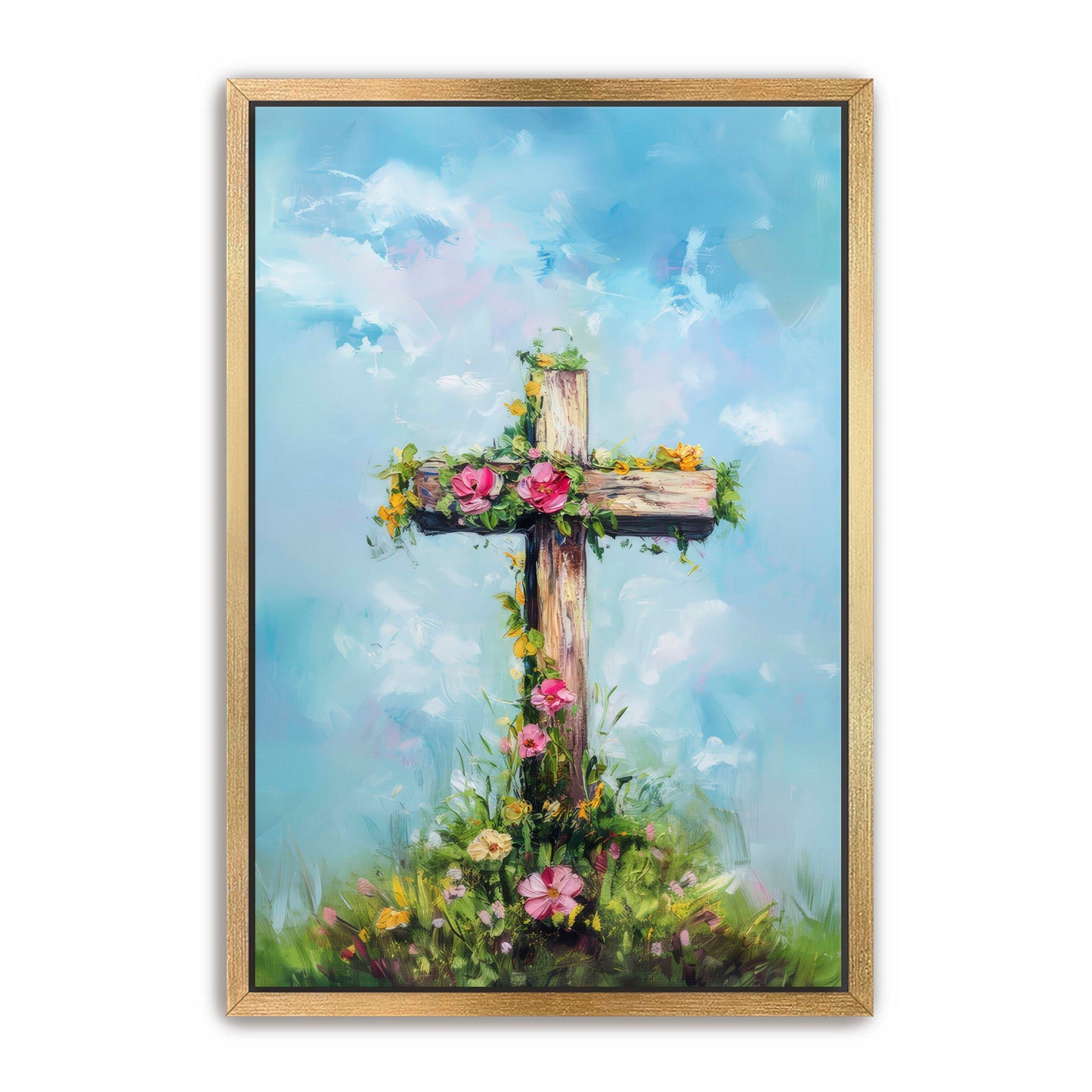 Cross with Flowers