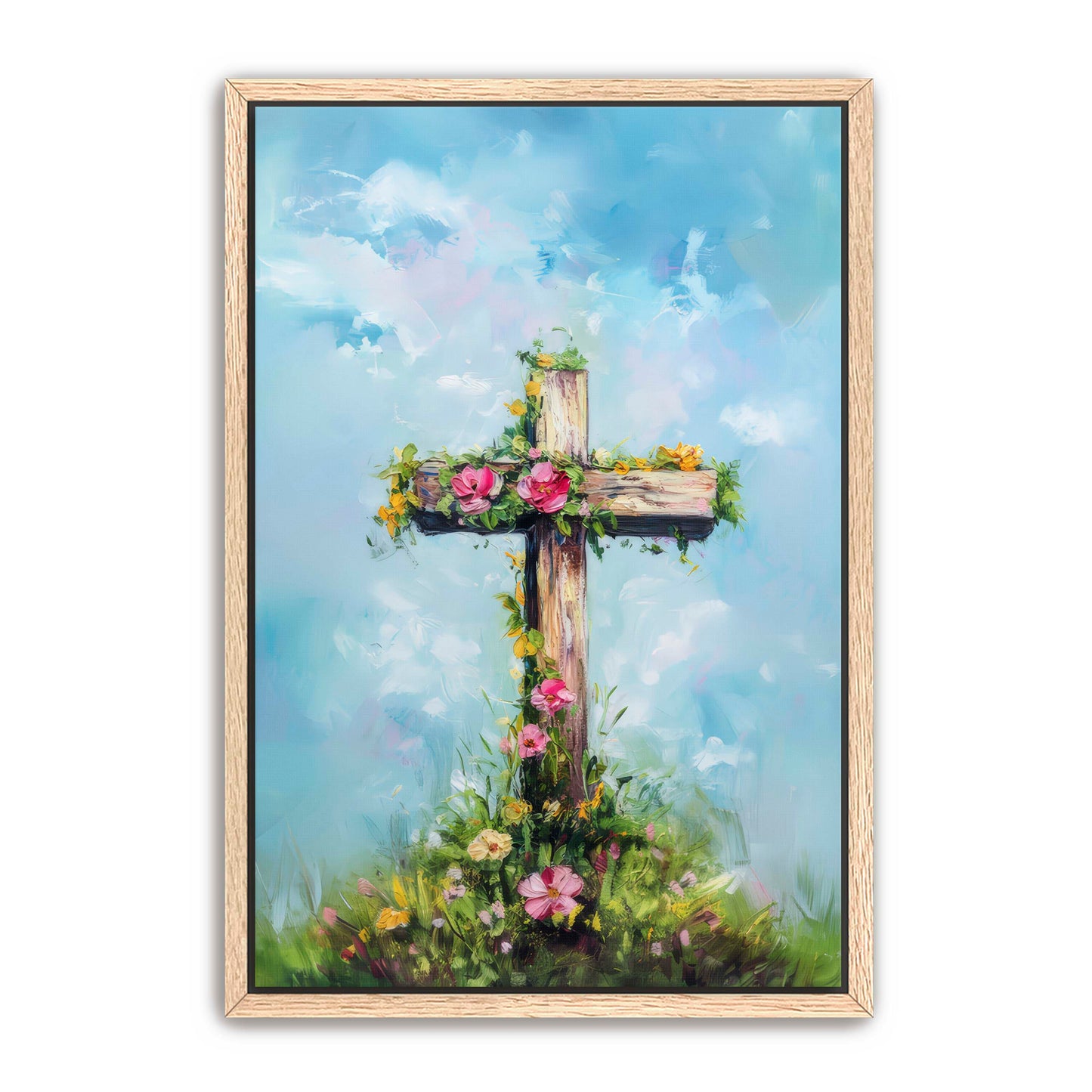 Cross with Flowers