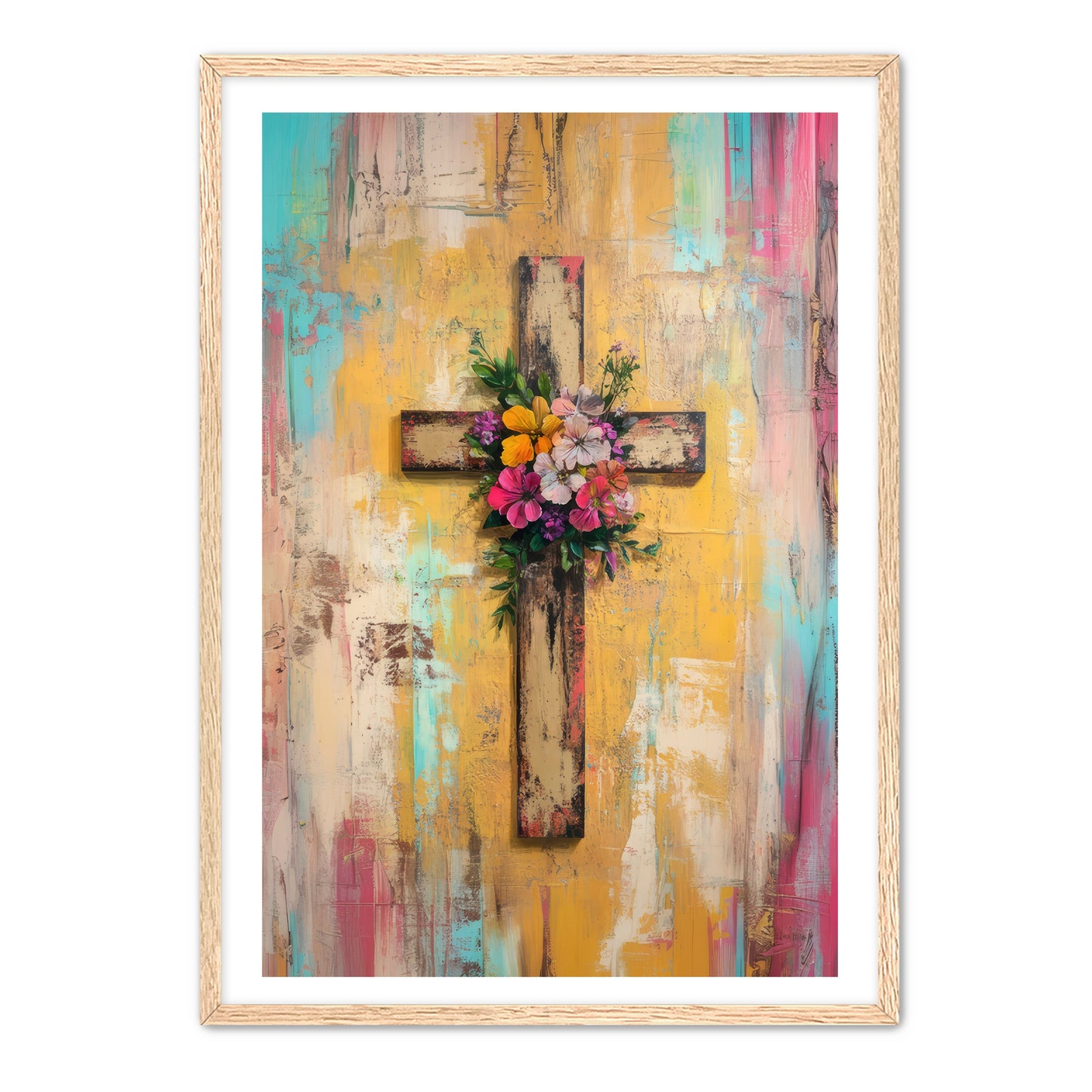 Cross with Flowers On Top