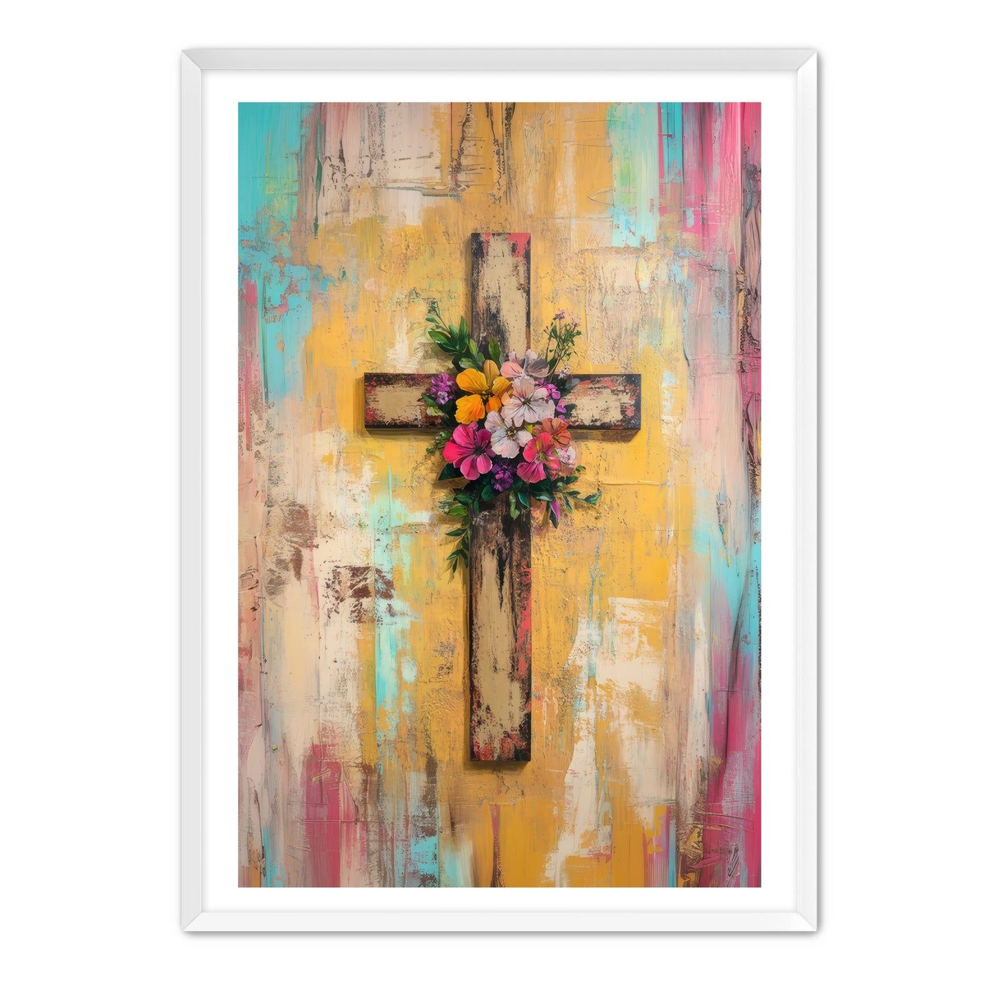 Cross with Flowers On Top