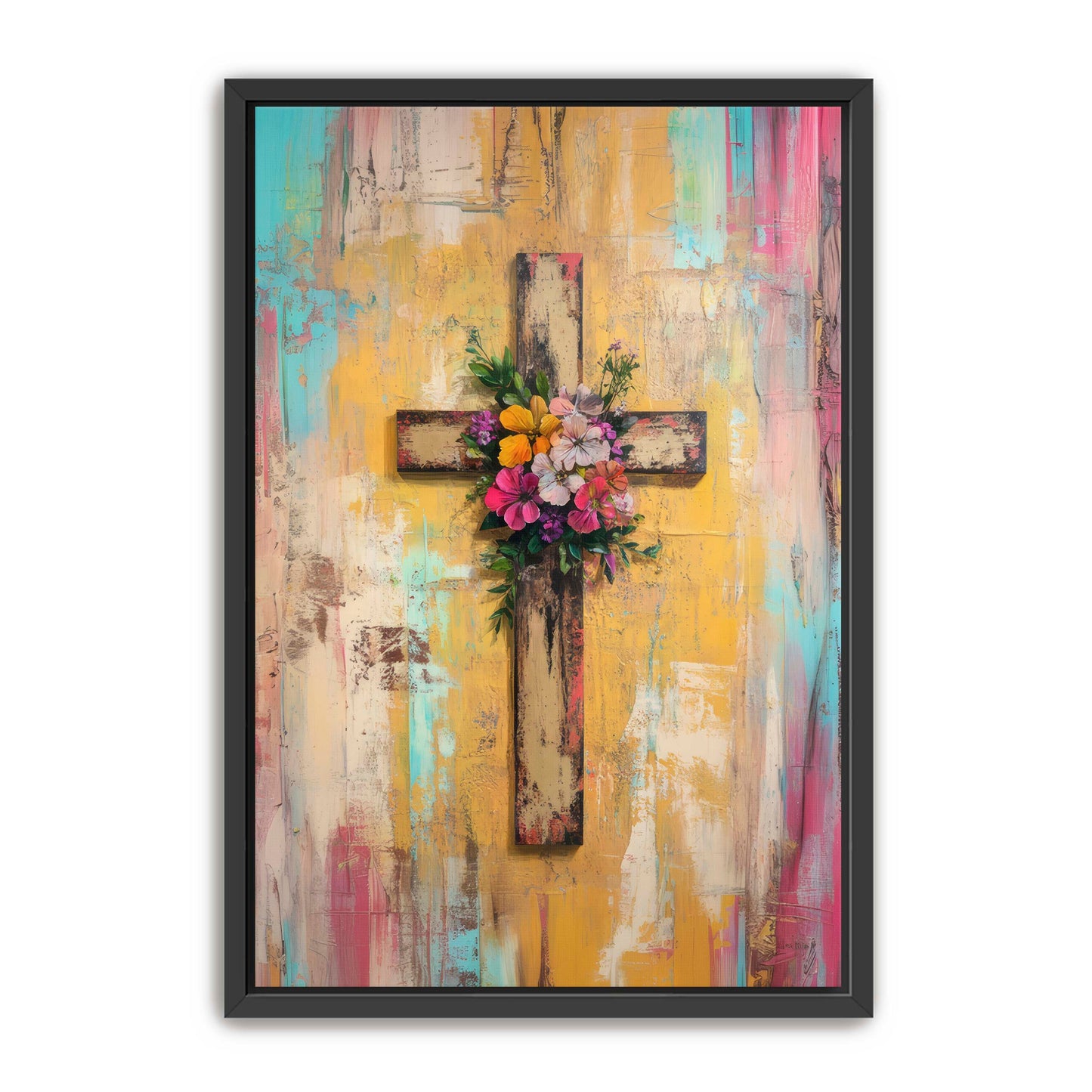 Cross with Flowers On Top