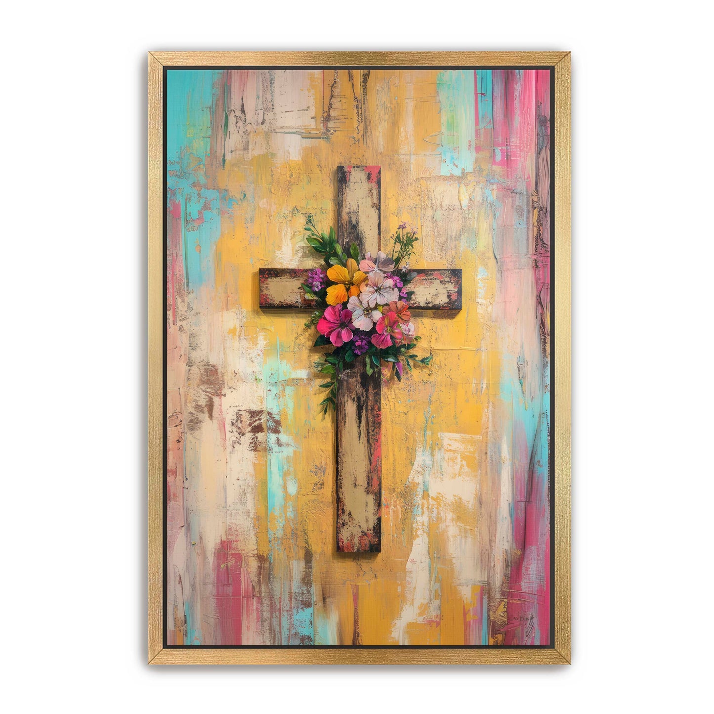 Cross with Flowers On Top