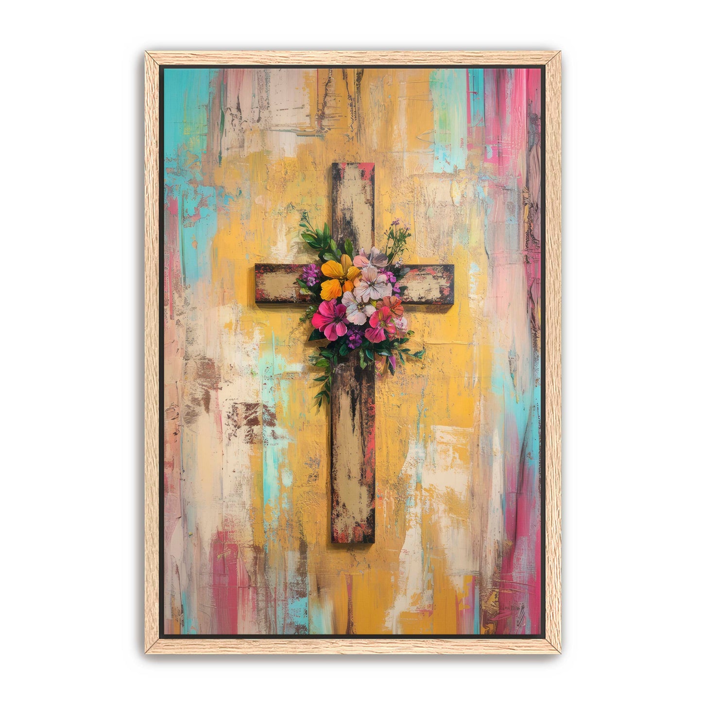Cross with Flowers On Top