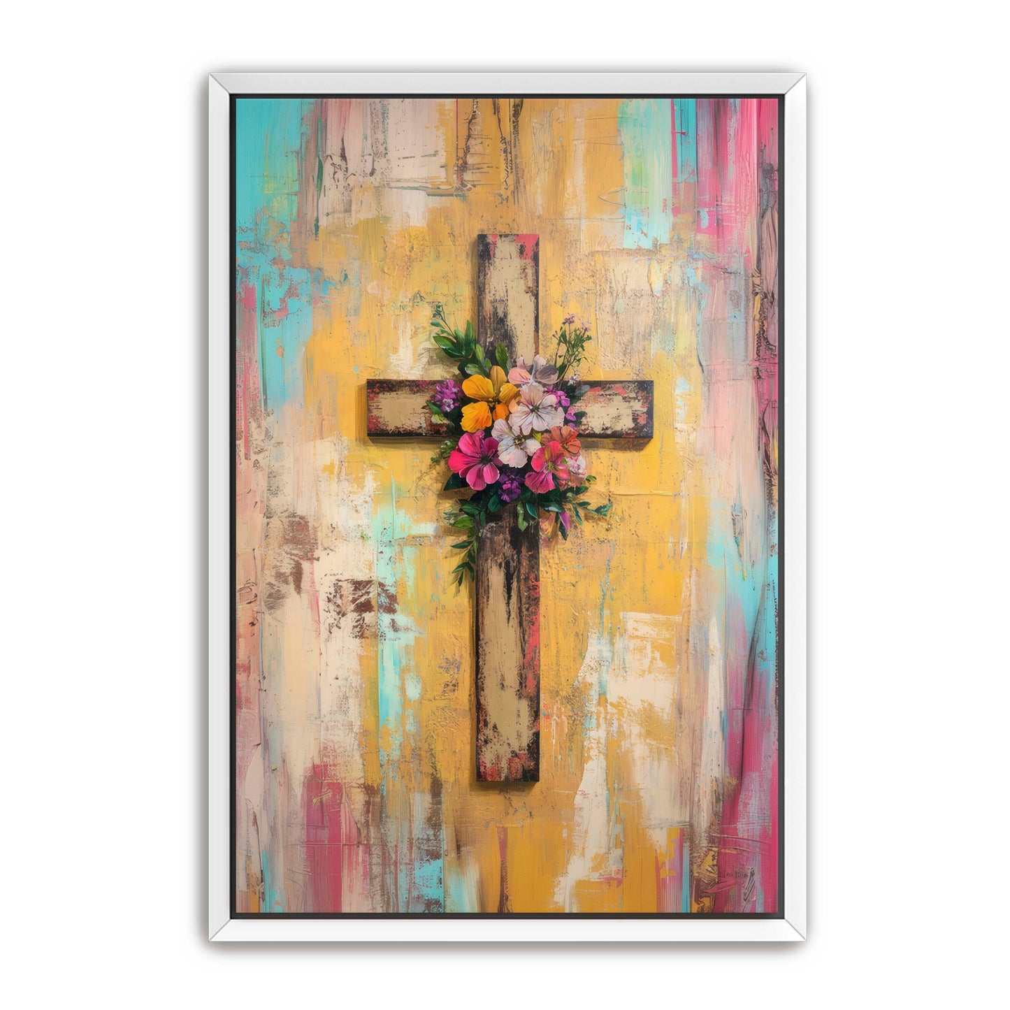 Cross with Flowers