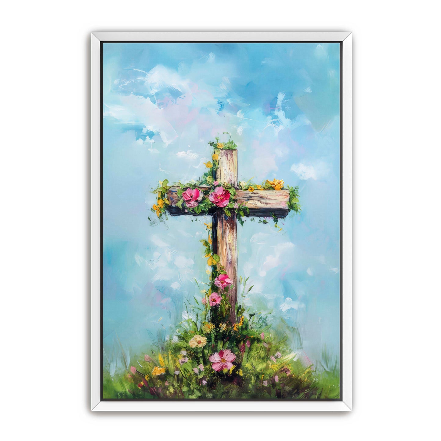 Cross with Flowers On Top