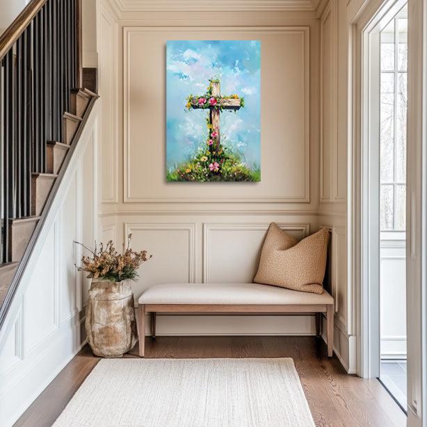 Cross with Flowers