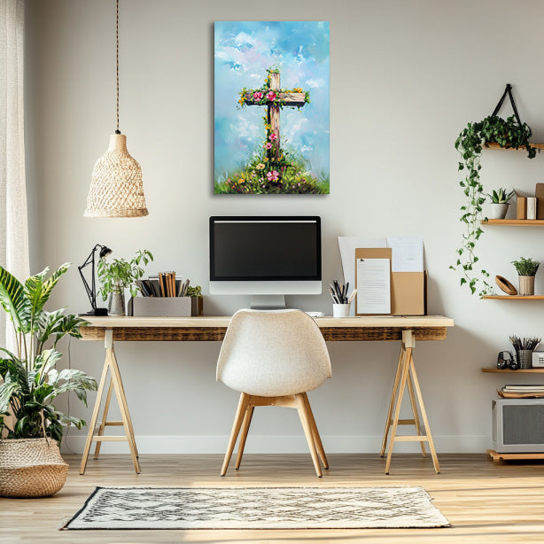 Cross with Flowers