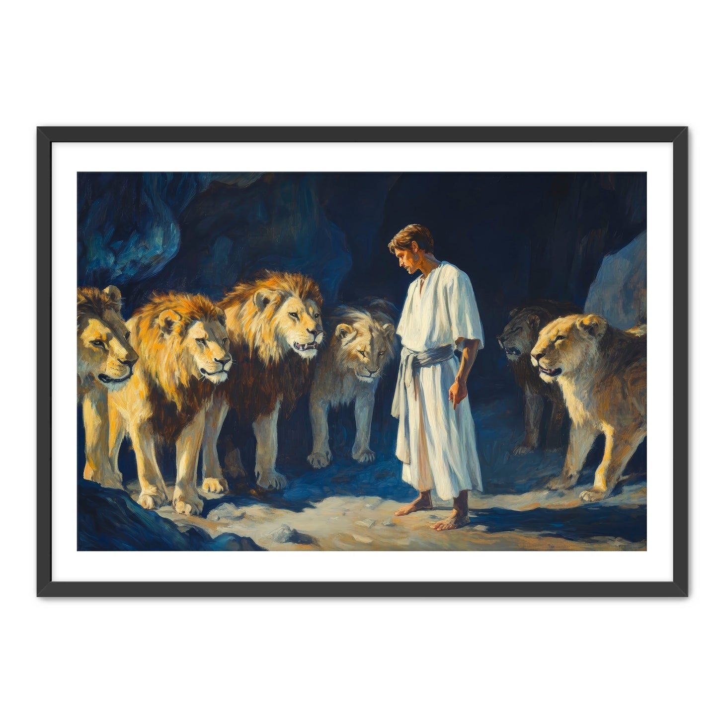 Daniel with Lions in Den