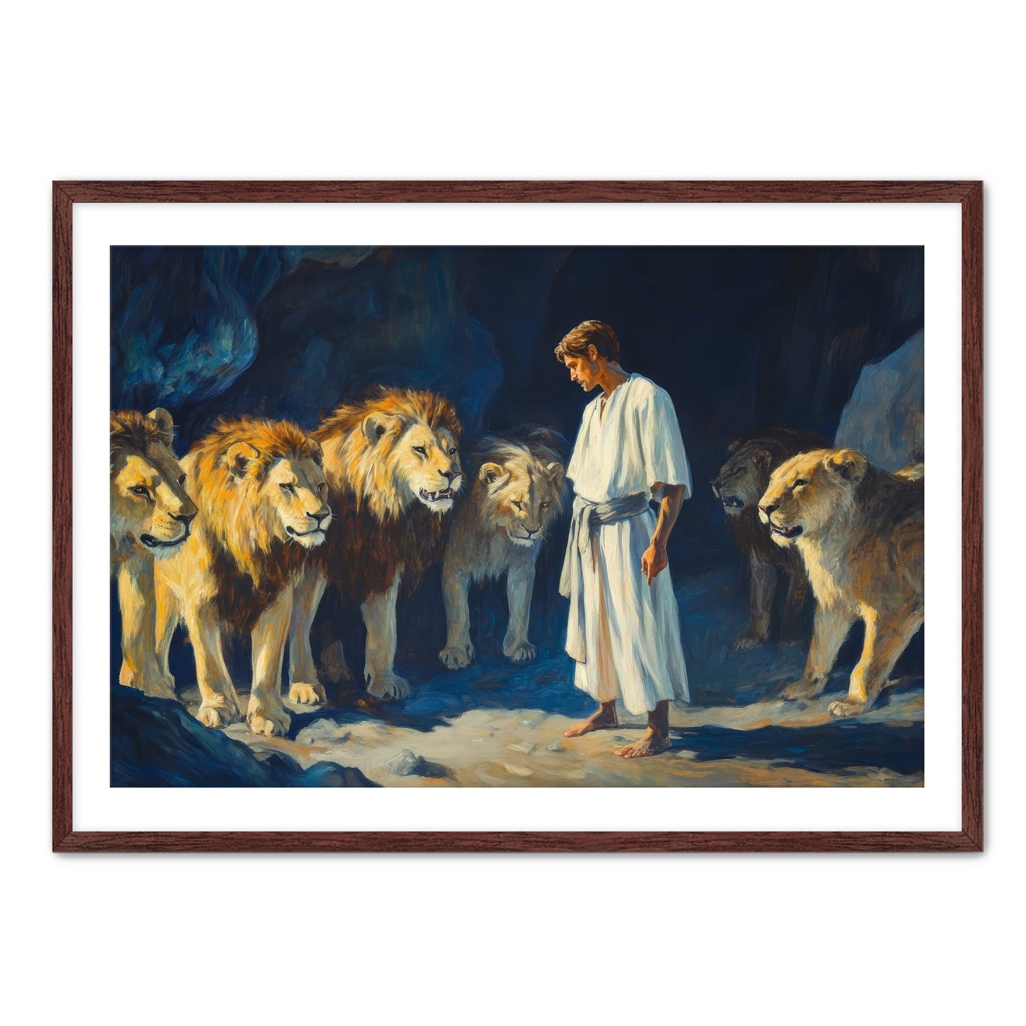 Daniel with Lions in Den