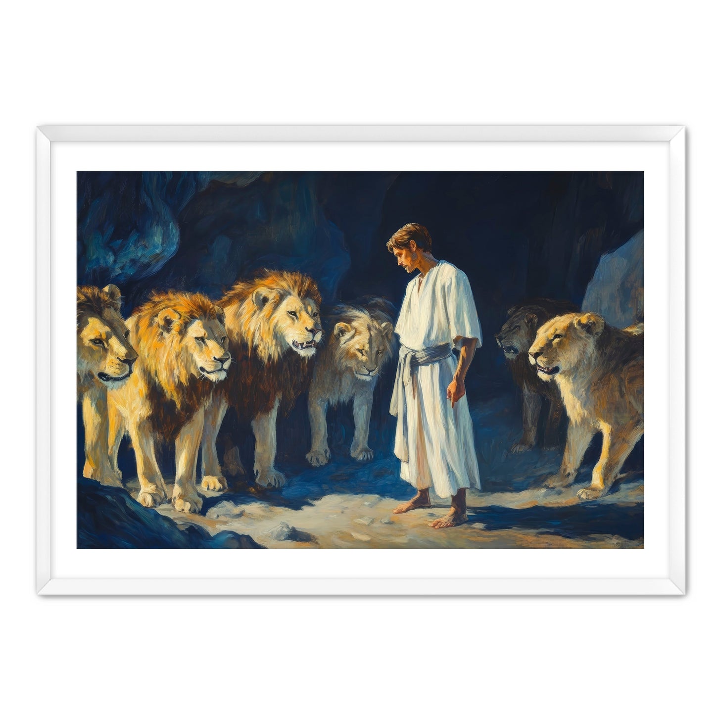 Daniel with Lions in Den