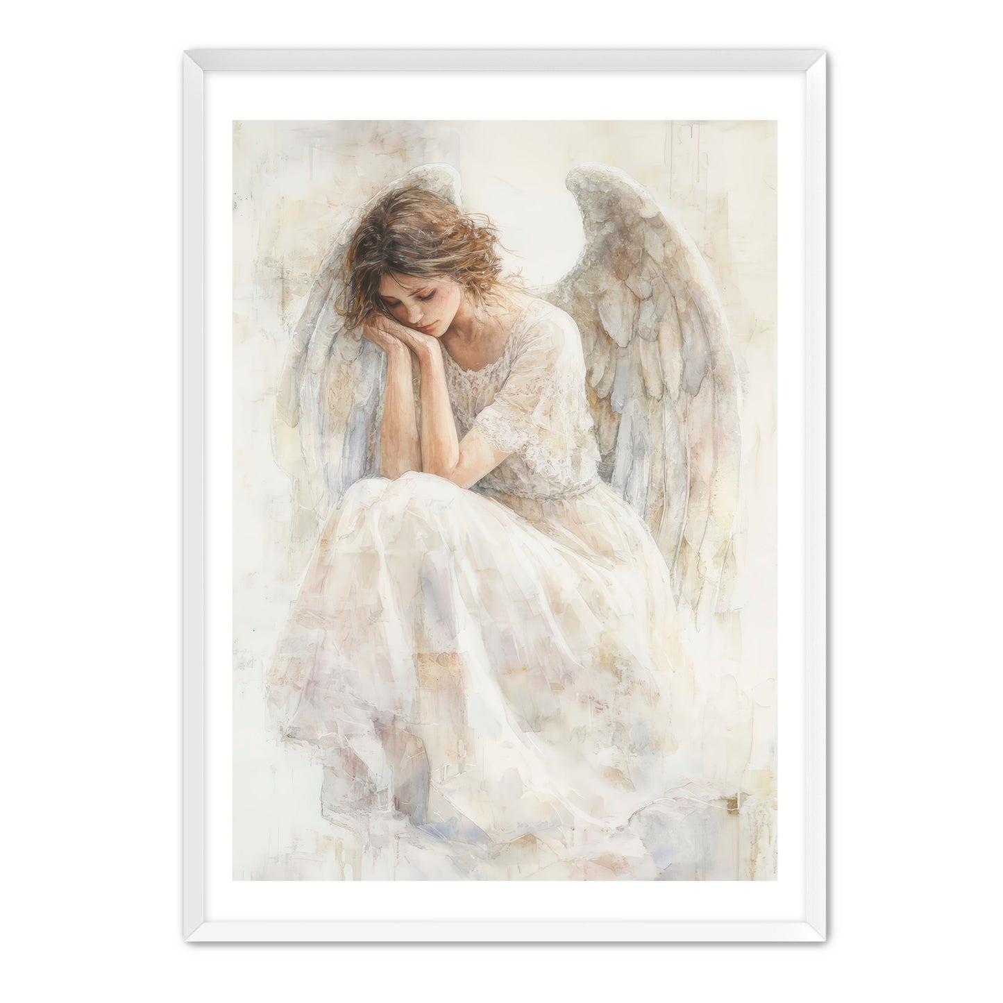 Delicated White Angel Painting