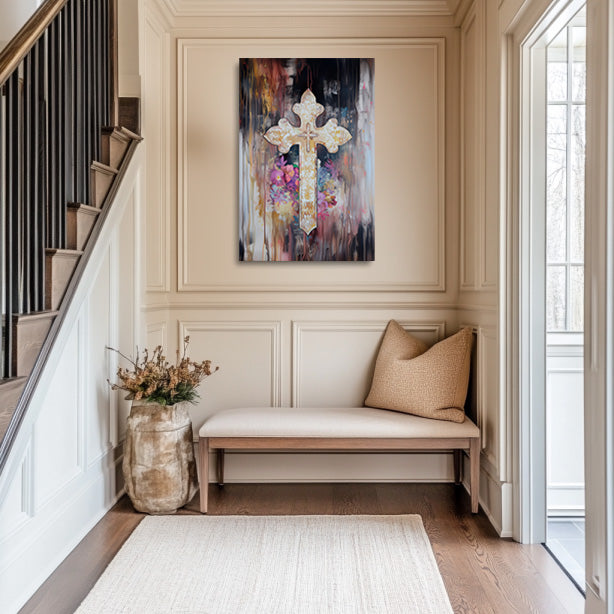 Elegant Cross Painting