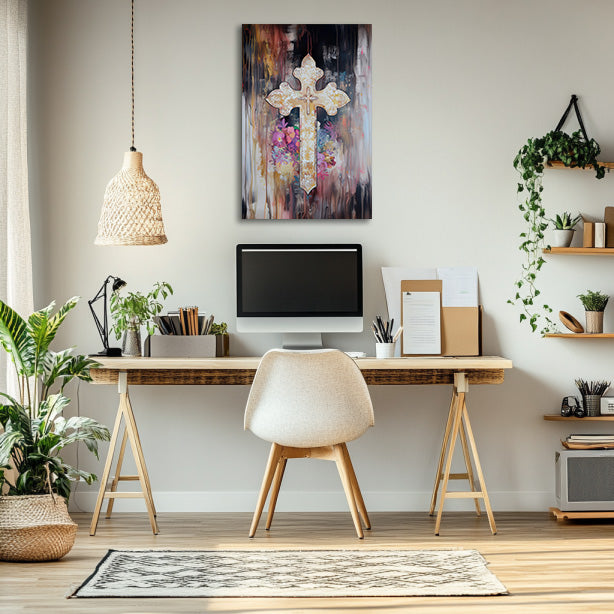 Elegant Cross Painting