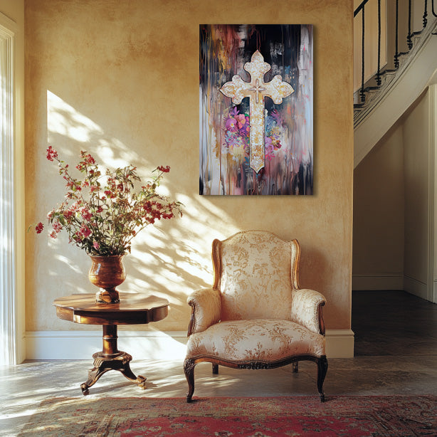 Elegant Cross Painting