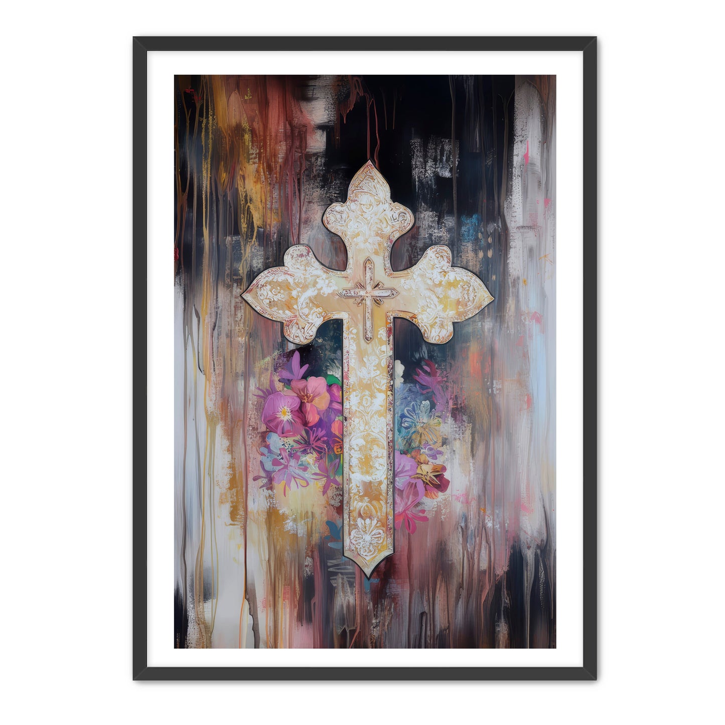 Elegant Cross Painting
