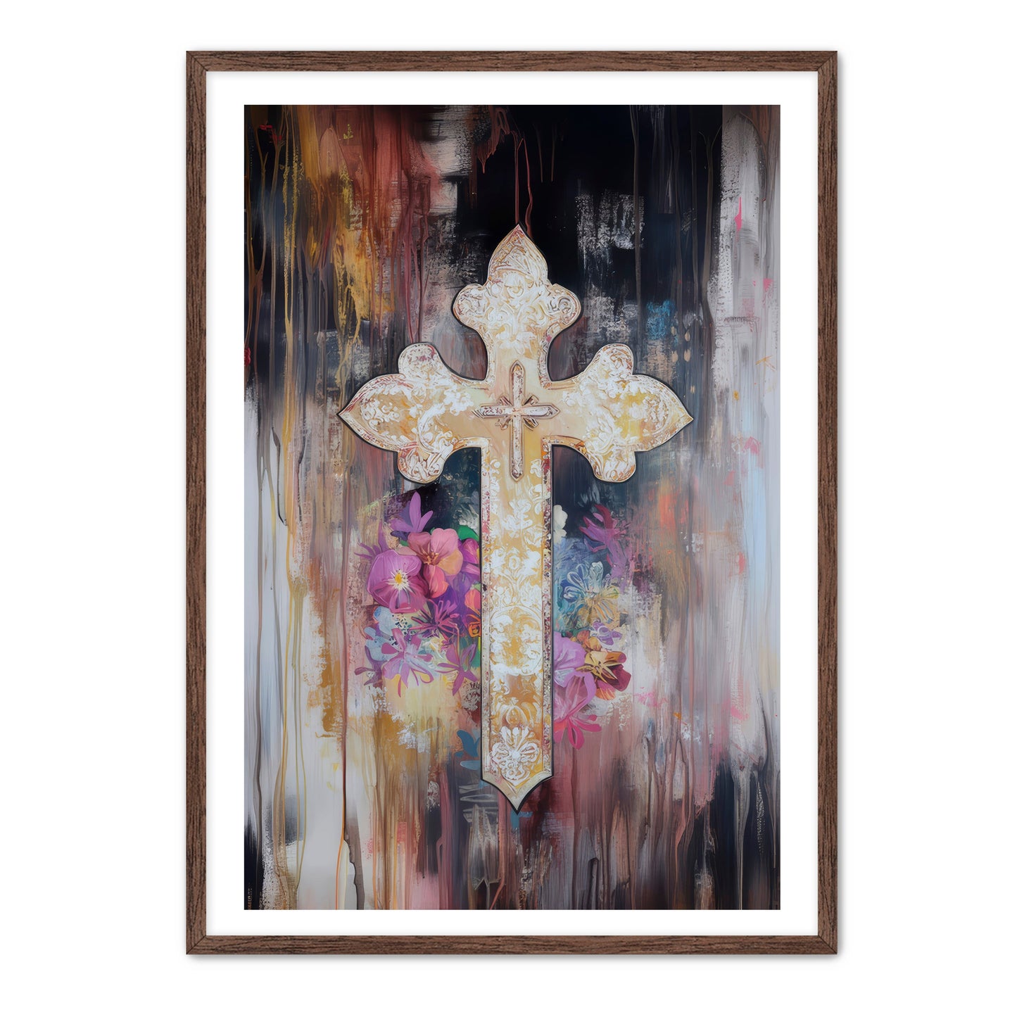 Elegant Cross Painting
