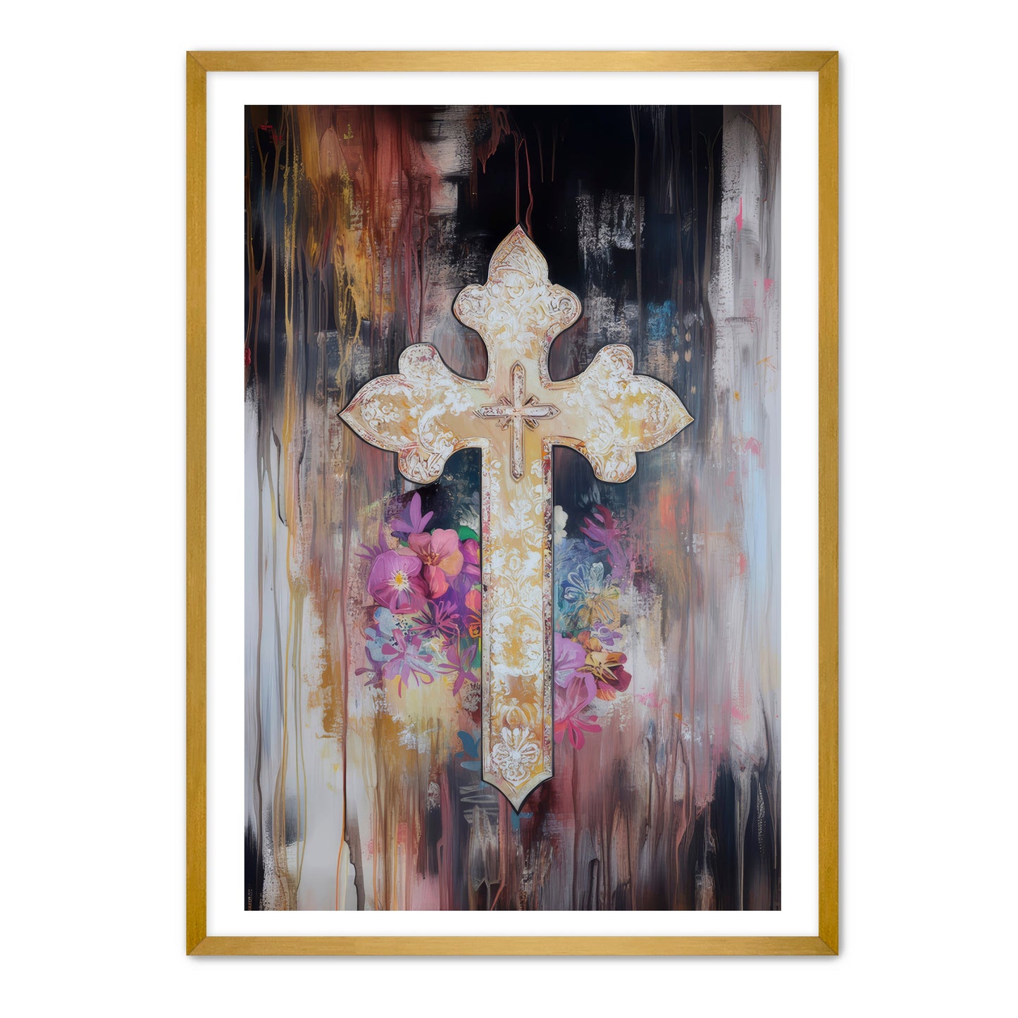 Elegant Cross Painting