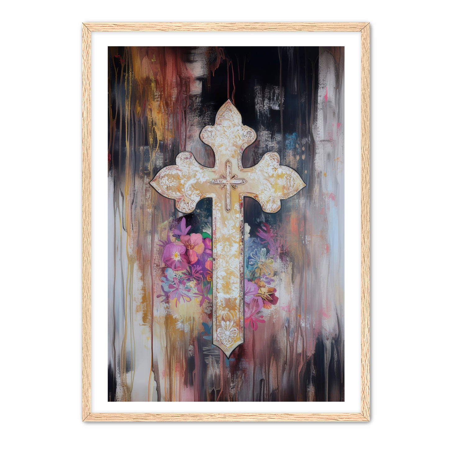Elegant Cross Painting