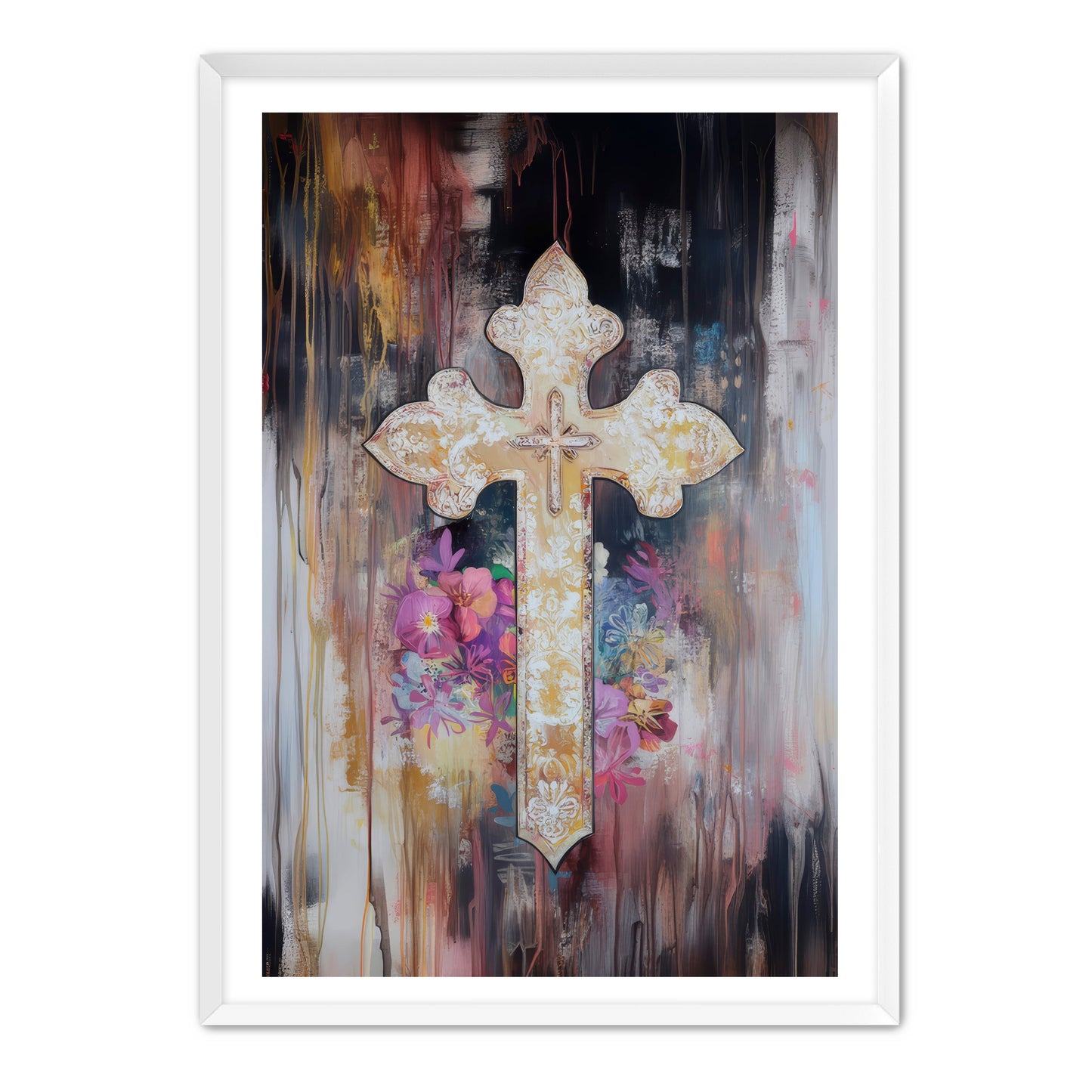 Elegant Cross Painting