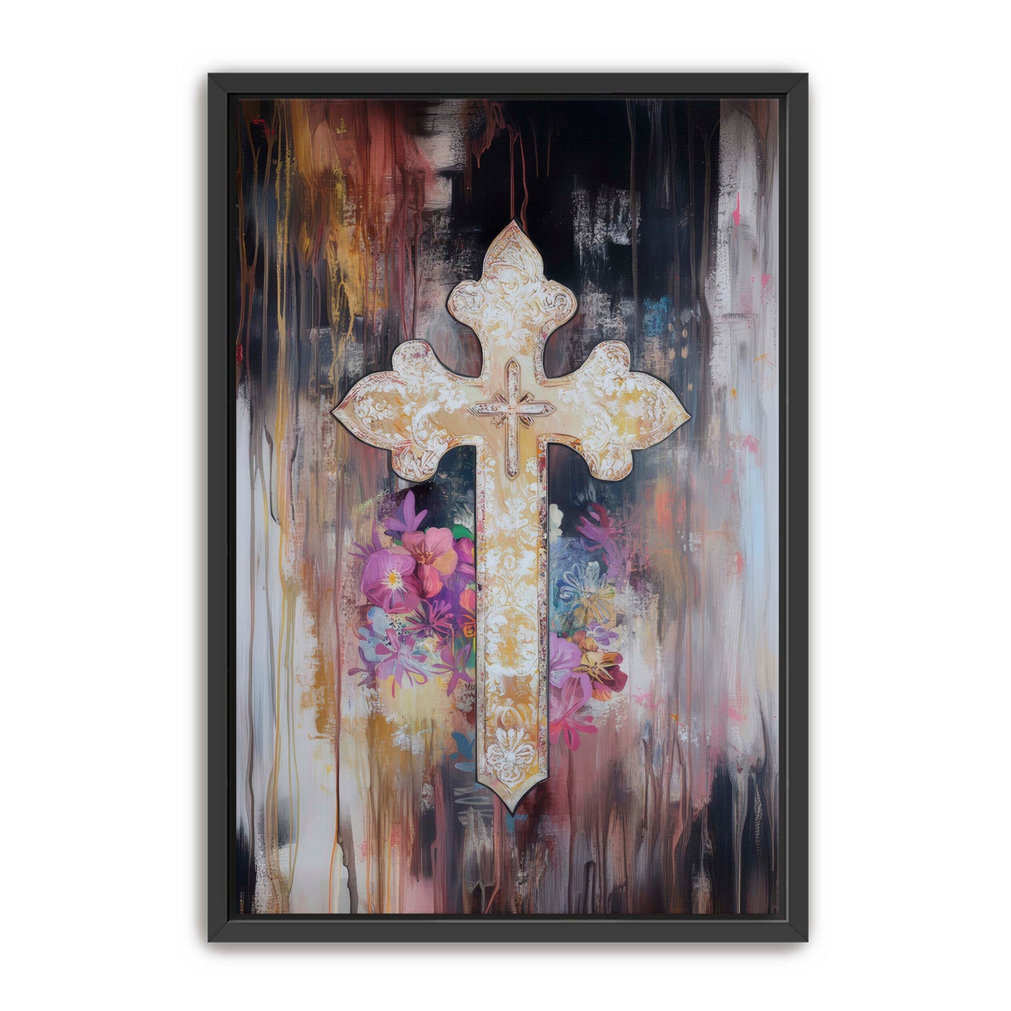 Elegant Cross Painting