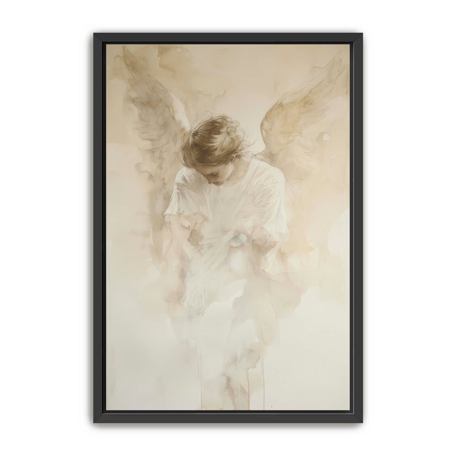 Faded Watercolor Angel Painting