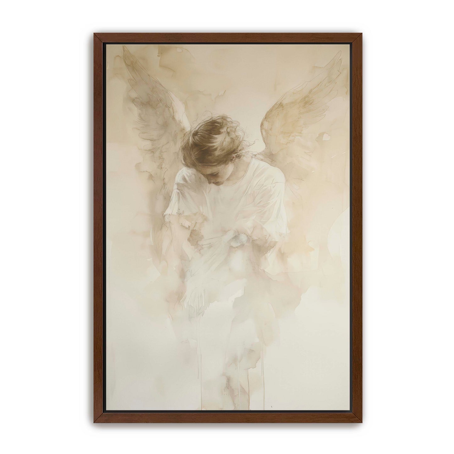 Faded Watercolor Angel Painting