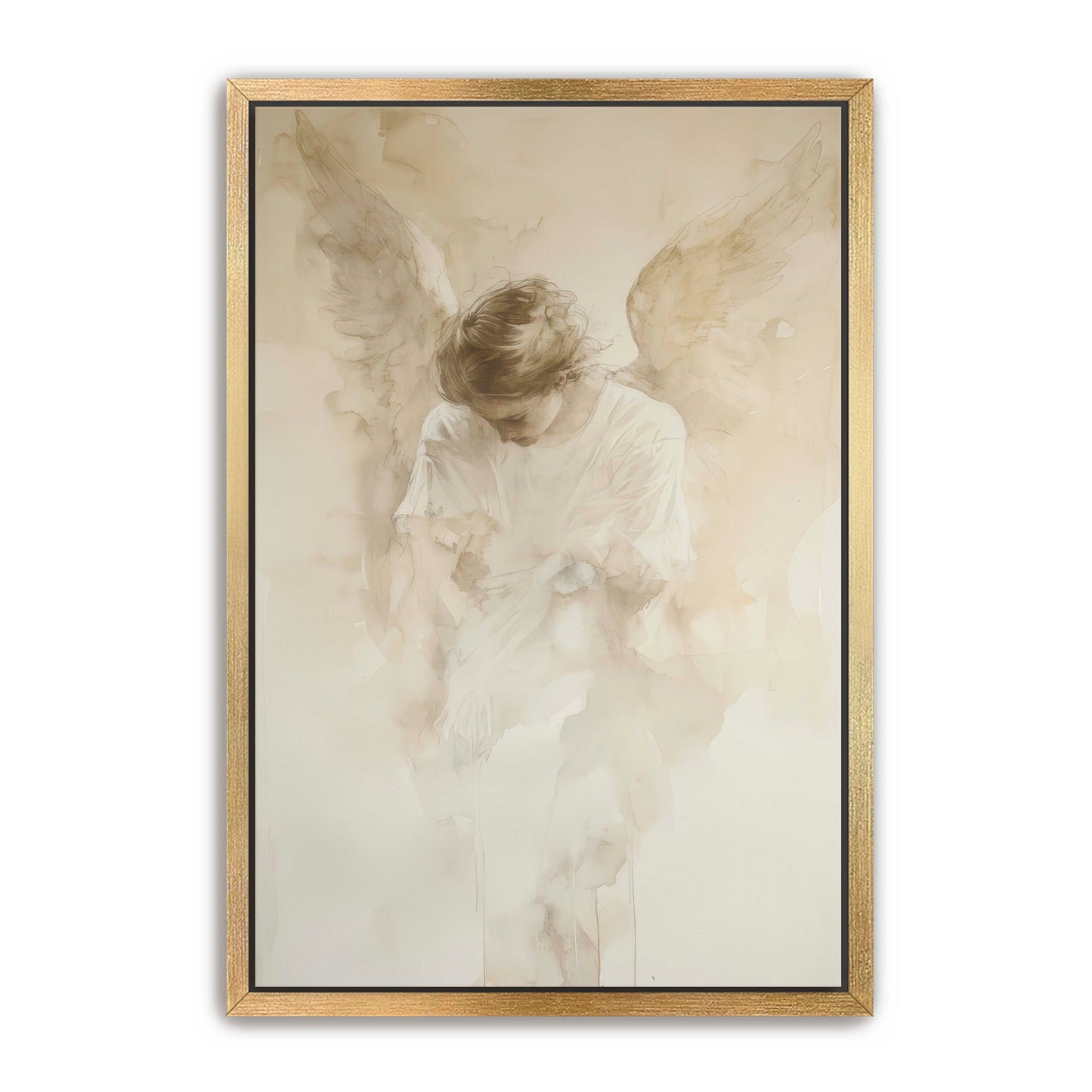 Faded Watercolor Angel Painting