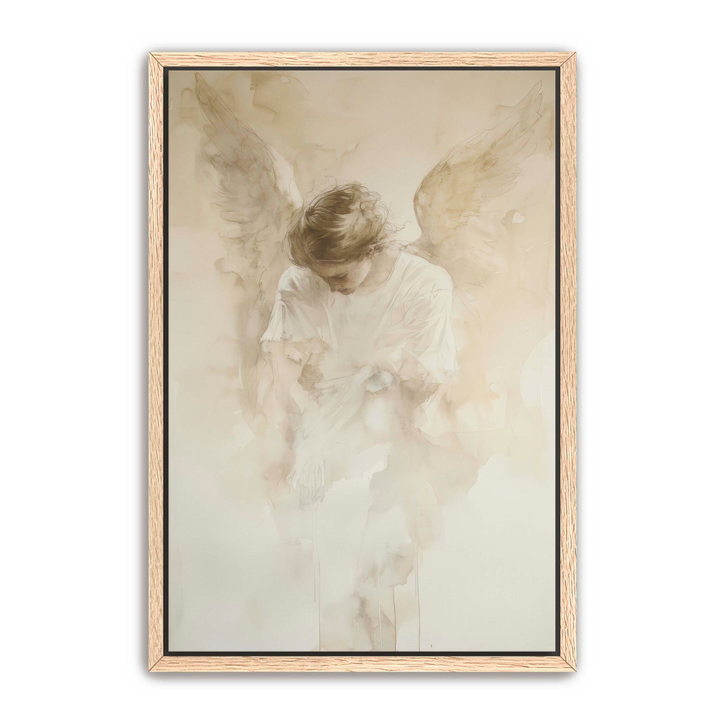 Faded Watercolor Angel Painting