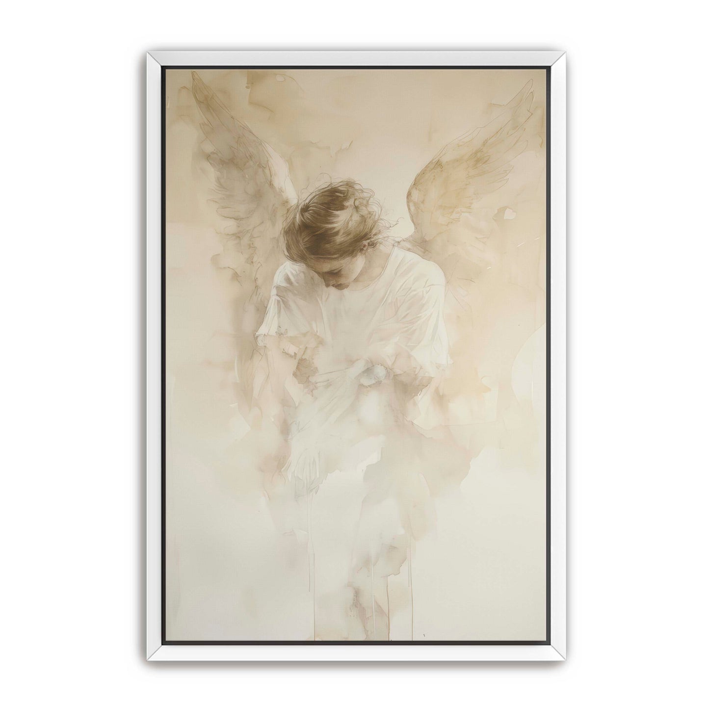 Faded Watercolor Angel Painting