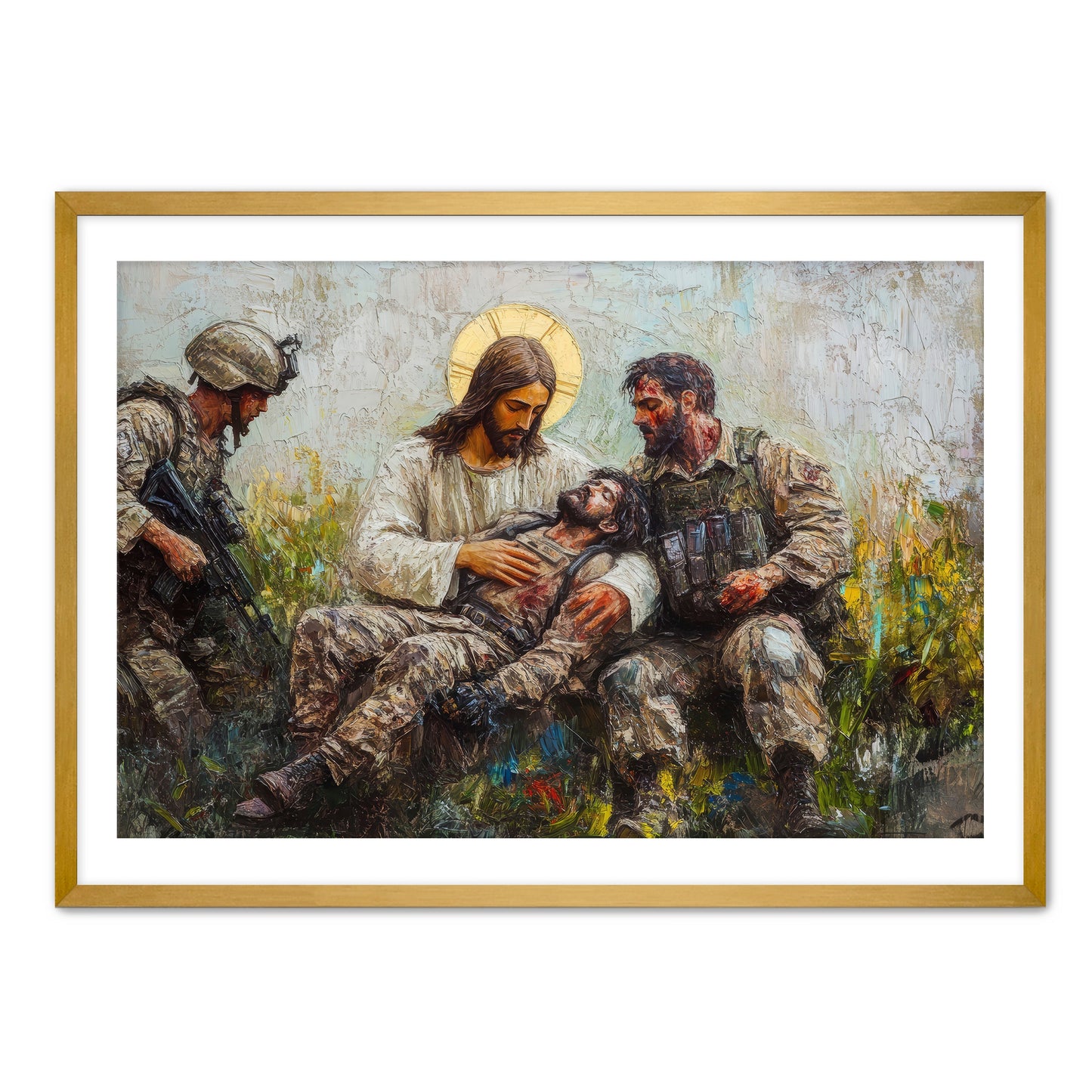 Jesus Healing Wounded Soldier