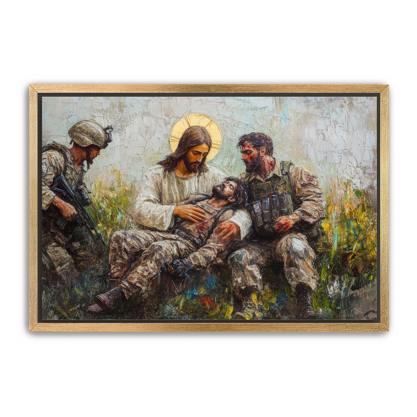 Jesus Healing Wounded Soldier