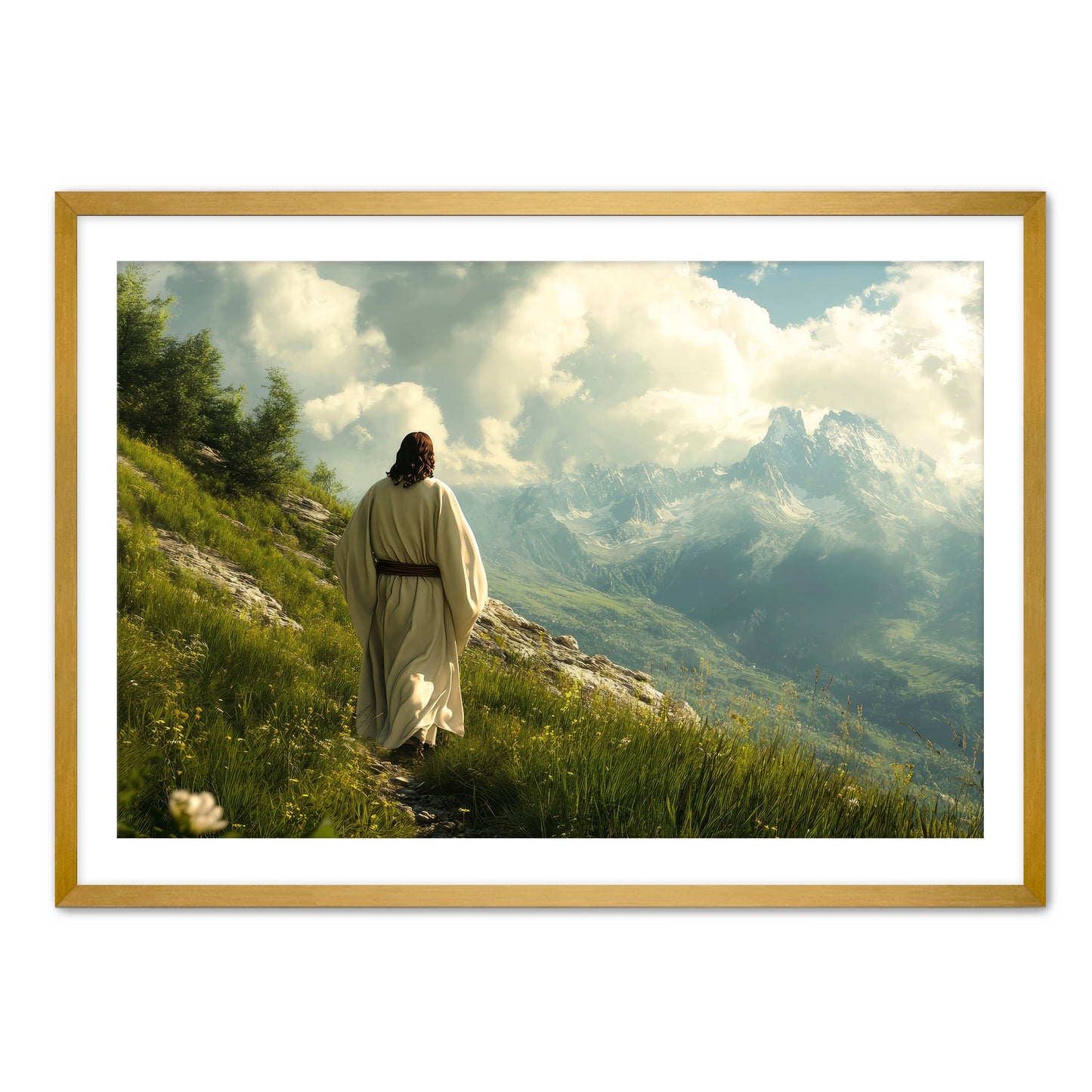 Jesus Walking on Slope