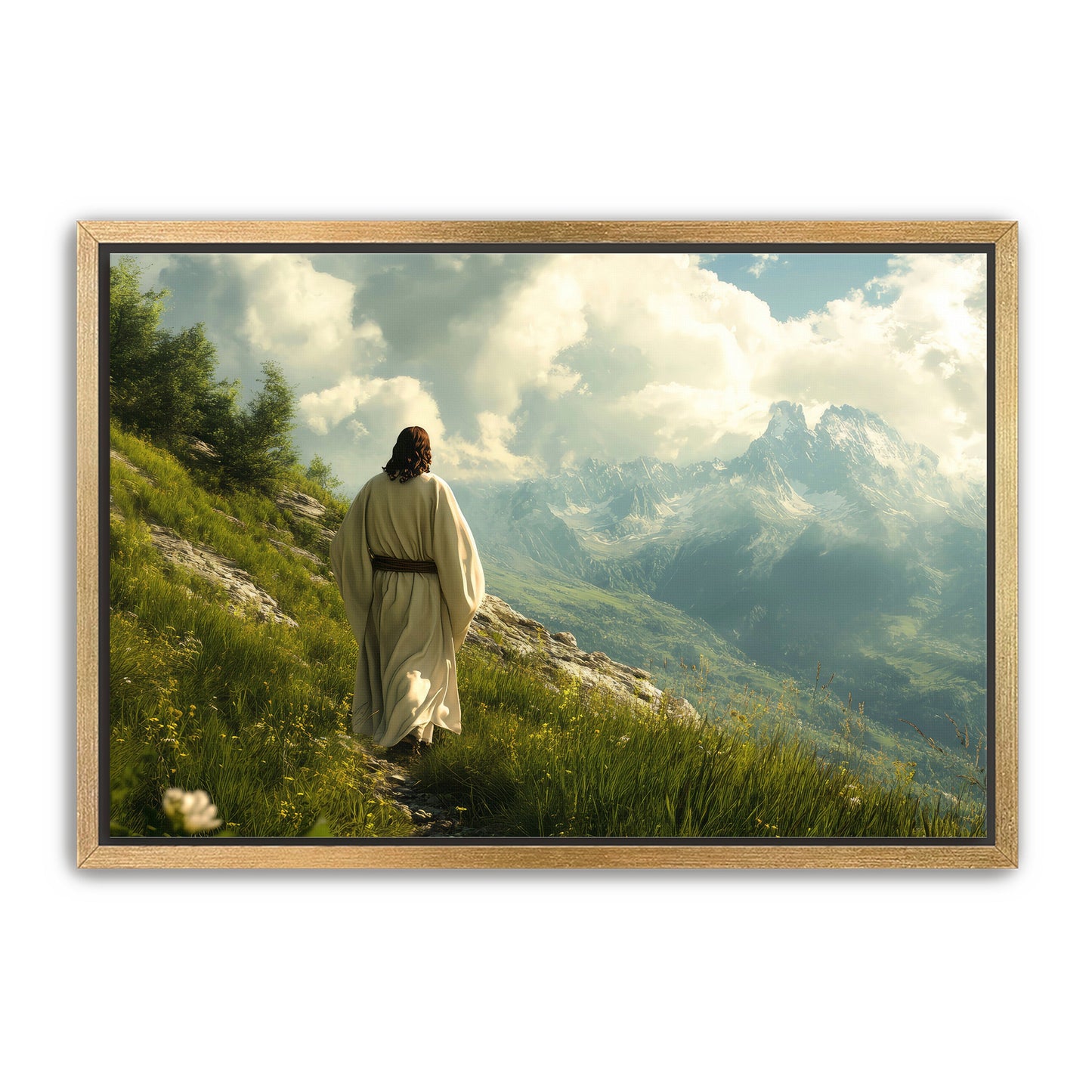 Jesus Walking on Slope