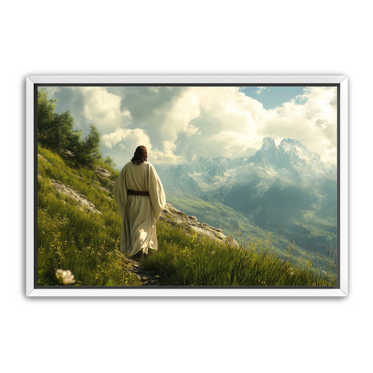 Jesus Walking on Slope