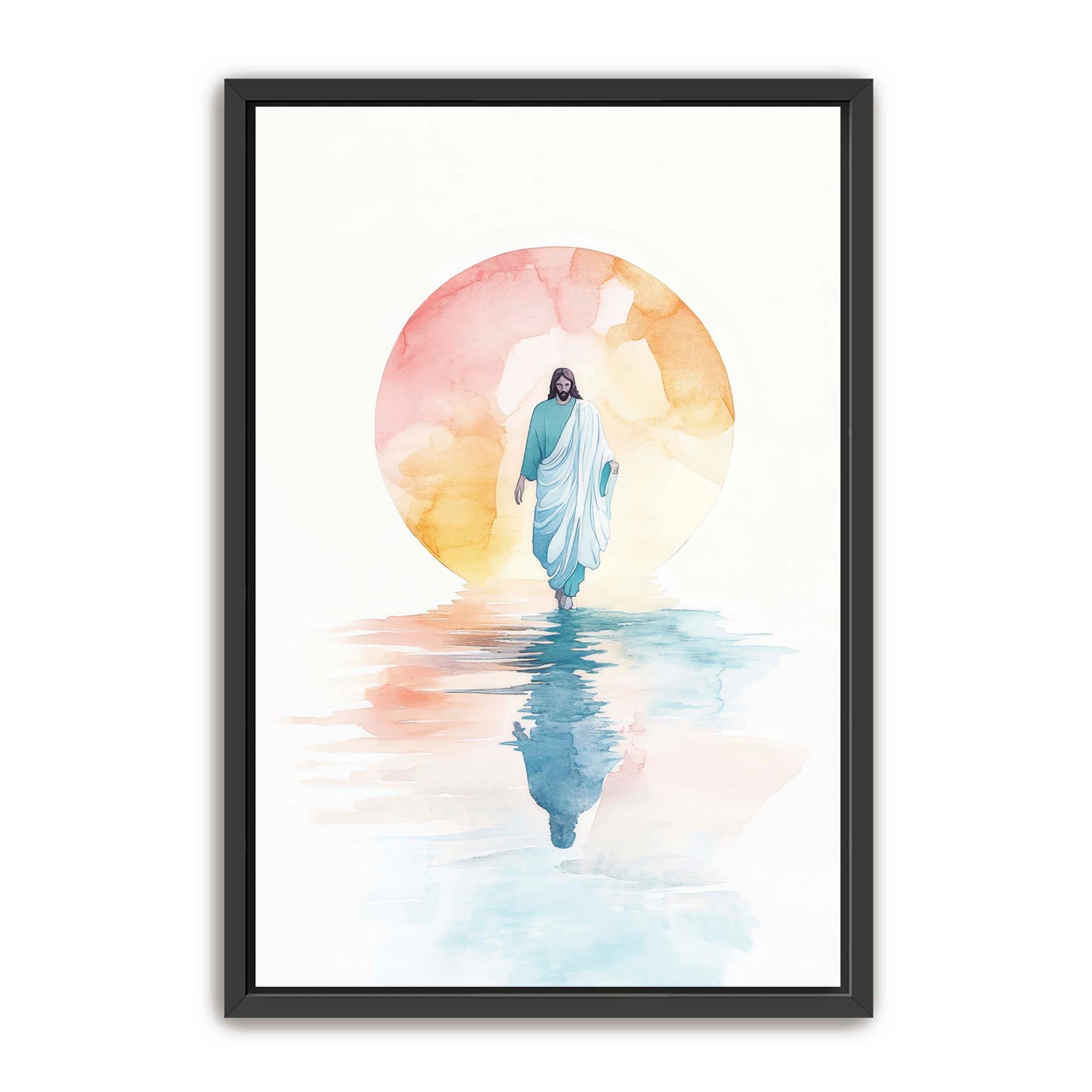Jesus Walking on Water Watercolor