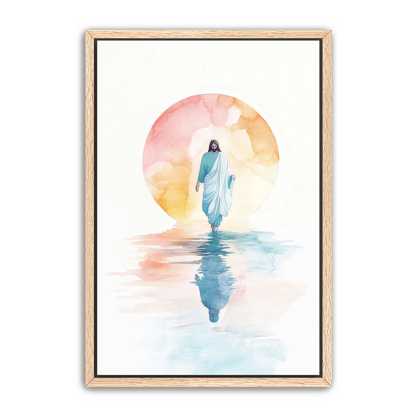 Jesus Walking on Water Watercolor