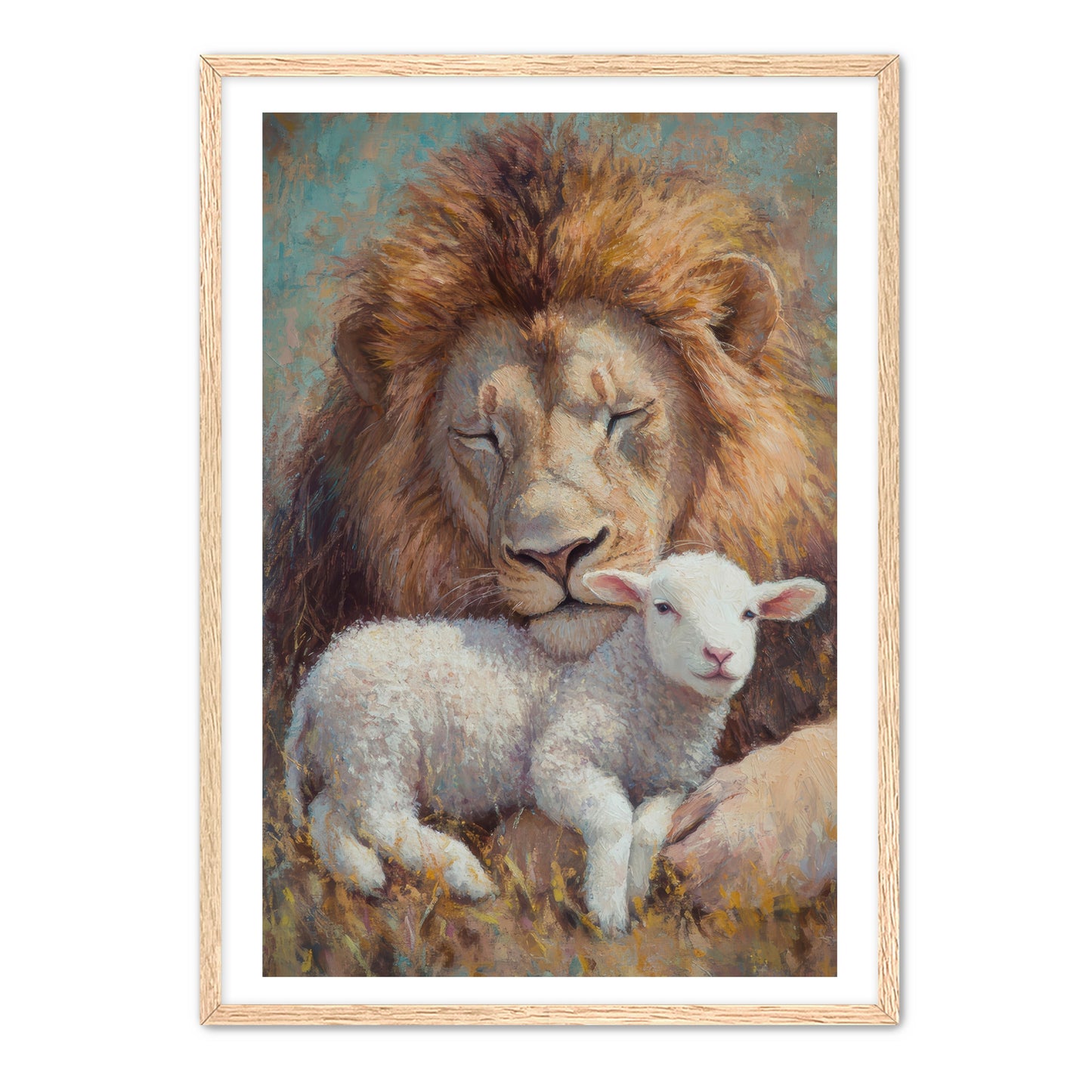 Lion Protecting Lamb